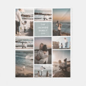 Trendy 9 Fotocollage Custom Keepsake Gift Fleece Deken (Voorkant)