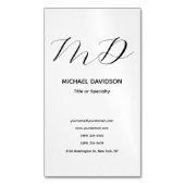 Trendy aanbevolen minimalistische moderne vlakte magnetisch visitekaartje (Voorkant Verticaal)