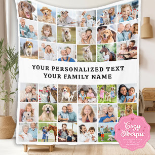 Trendy Aangepast 36 Foto's Collage Schattig Modern Sherpa Deken