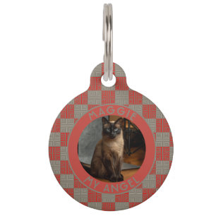 Trendy aangepast cadeau voor kattenmoeder met etni huisdierpenning