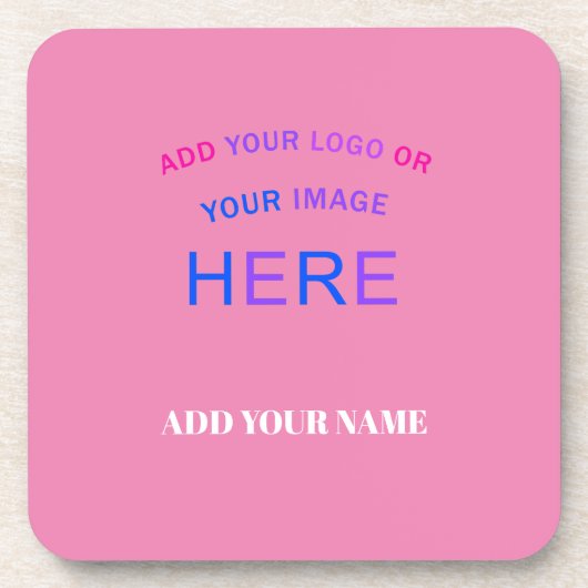 Trendy  Aangepast handelsmerk Roze Bier Onderzetter (Voorkant)