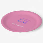 Trendy Aangepast handelsmerk Roze Papieren Bordje (Gekanteld)