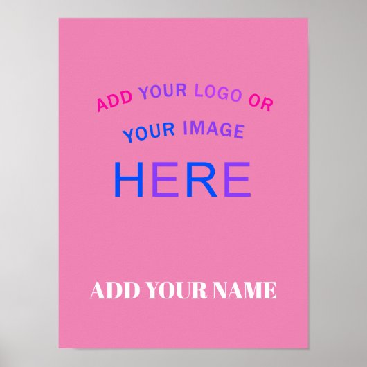 Trendy  Aangepast handelsmerk Roze Poster (Voorkant)