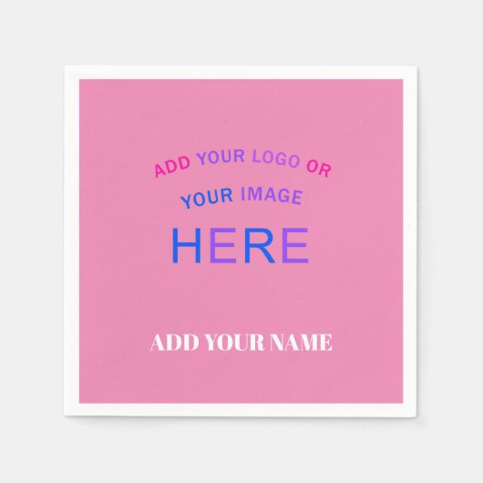 Trendy  Aangepast handelsmerk Roze Servet (Voorkant)