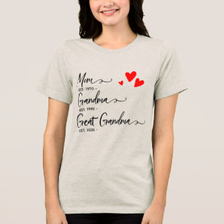 Trendy aangepast jaar Moeder Oma Oudoom T-shirt