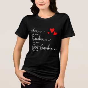 Trendy aangepast jaar Moeder Oma Oudoom T-shirt
