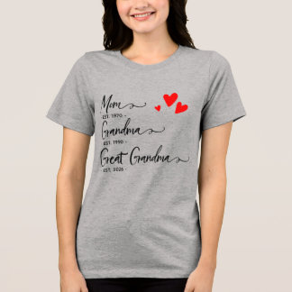 Trendy aangepast jaar Moeder Oma Oudouma T-shirt