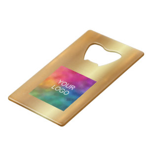 Trendy aangepast zakelijk logo QR-code URL nepgoud Creditkaart Flessenopener