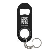 Trendy aangepaste bedrijfsnaam Logo QR Code Sjablo Mini Flessenopener (Achterkant)