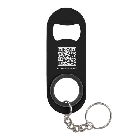Trendy aangepaste bedrijfsnaam Logo QR Code Sjablo Mini Flessenopener (Achterkant)
