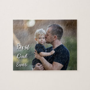 Trendy aangepaste foto Vaderdag Beste papa ooit Legpuzzel