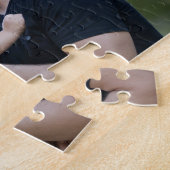 Trendy aangepaste foto Vaderdag Beste papa ooit Legpuzzel (Zijkant)