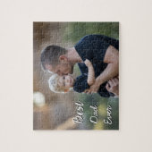 Trendy aangepaste foto Vaderdag Beste papa ooit Legpuzzel (Verticaal)