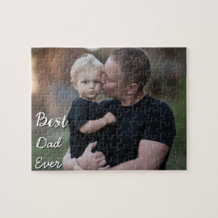 Trendy aangepaste foto Vaderdag Beste papa ooit Legpuzzel
