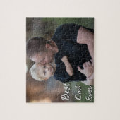 Trendy aangepaste foto Vaderdag Beste papa ooit Legpuzzel (Verticaal)