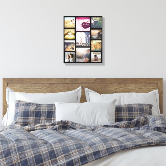 Trendy aangepaste fotolay-out canvas afdruk (Insitu (Slaapkamer))