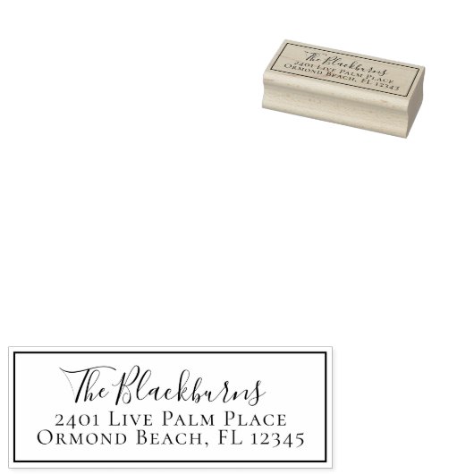 Trendy aangepaste gepersonaliseerde retour adresla rubberstempel (Gestempeld)