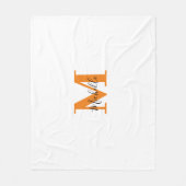 Trendy aangepaste monogram Initialen en naam Fleece Deken (Voorkant)