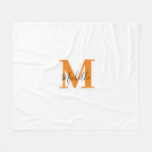 Trendy aangepaste monogram Initialen en naam Fleece Deken (Voorkant (Horizontaal))