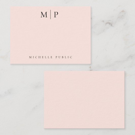 Trendy Aangepaste Sjabloon Chic Roze Monogram (Voorkant / Achterkant)
