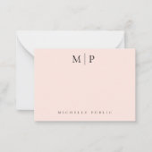Trendy Aangepaste Sjabloon Chic Roze Monogram (Voorkant)
