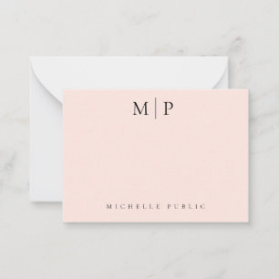Trendy Aangepaste Sjabloon Chic Roze Monogram