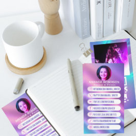 Trendy aangepaste sociale media pictogrammen link visitekaartje