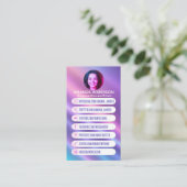 Trendy aangepaste sociale media pictogrammen link visitekaartje (Staand voorkant)