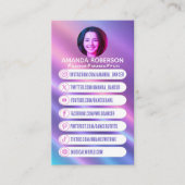 Trendy aangepaste sociale media pictogrammen link visitekaartje (Voorkant)