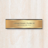 Trendy aangepaste tekst Elegant Modern Sjabloon Go Deurbordje (Voorkant)