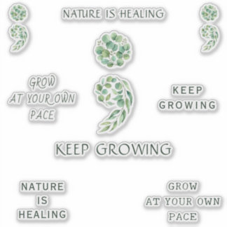 Trendy Aanmoedigende Puntkomma Positieve Planner V Sticker