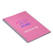 Trendy Aanpasbaar Gepersonaliseerd Merk Roze    Notitieboek (Rechterzijde)