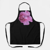 Trendy aanpasbare naam Rosie roze roos bloemen Schort (Voorkant)