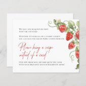 Trendy Aardbei Bruids Recept Verzoek Kaart (Voorkant / Achterkant)