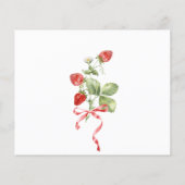 Trendy Aardbei Bruids Recept Verzoek Kaart (Achterkant)