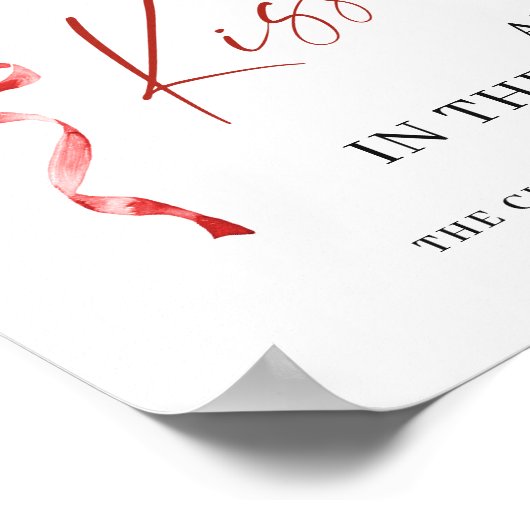 Trendy Aardbei Hoeveel Kusjes Vrijgezellenfeest Poster (Hoek)