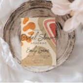 Trendy aardetintvormen abstracte bruidsdouche  kaart