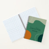 Trendy aardkleuren abstracte organische vormen notitieboek (Binnen)