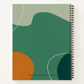 Trendy aardkleuren abstracte organische vormen notitieboek (Achterkant)
