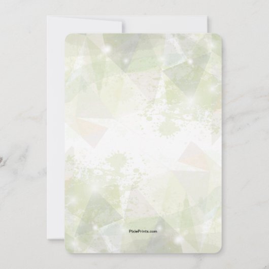 Trendy Abstract Afstuderen Invitation Kaart (Achterkant)