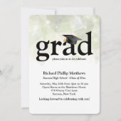 Trendy Abstract Afstuderen Invitation Kaart (Voorkant)