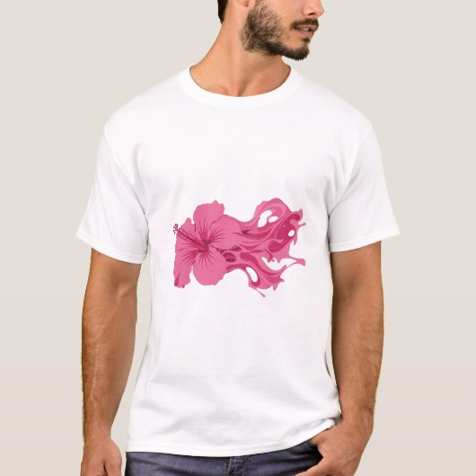 Trendy ABSTRACT BLOEM Kunst Design T-shirt (Voorkant)