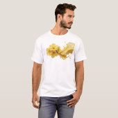 Trendy ABSTRACT BLOEM Kunstwerk Creatie T-shirt (Voorkant volledig)