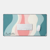 Trendy Abstract Blush Roze Mint Collectie Bureaumat (Keyboard & Muis)