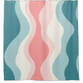 Trendy Abstract Blush Roze Mint Collectie Douchegordijn (Voorkant)