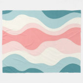 Trendy Abstract Blush Roze Mint Collectie Fleece Deken (Voorkant (Horizontaal))