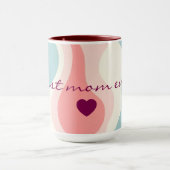 Trendy Abstract Blush Roze Mint Collectie Mok (Midden)