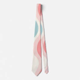 Trendy Abstract Blush Roze Mint Collectie Stropdas