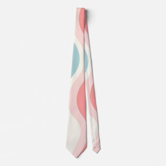 Trendy Abstract Blush Roze Mint Collectie Stropdas (Voorkant)