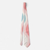 Trendy Abstract Blush Roze Mint Collectie Stropdas (Achterkant)